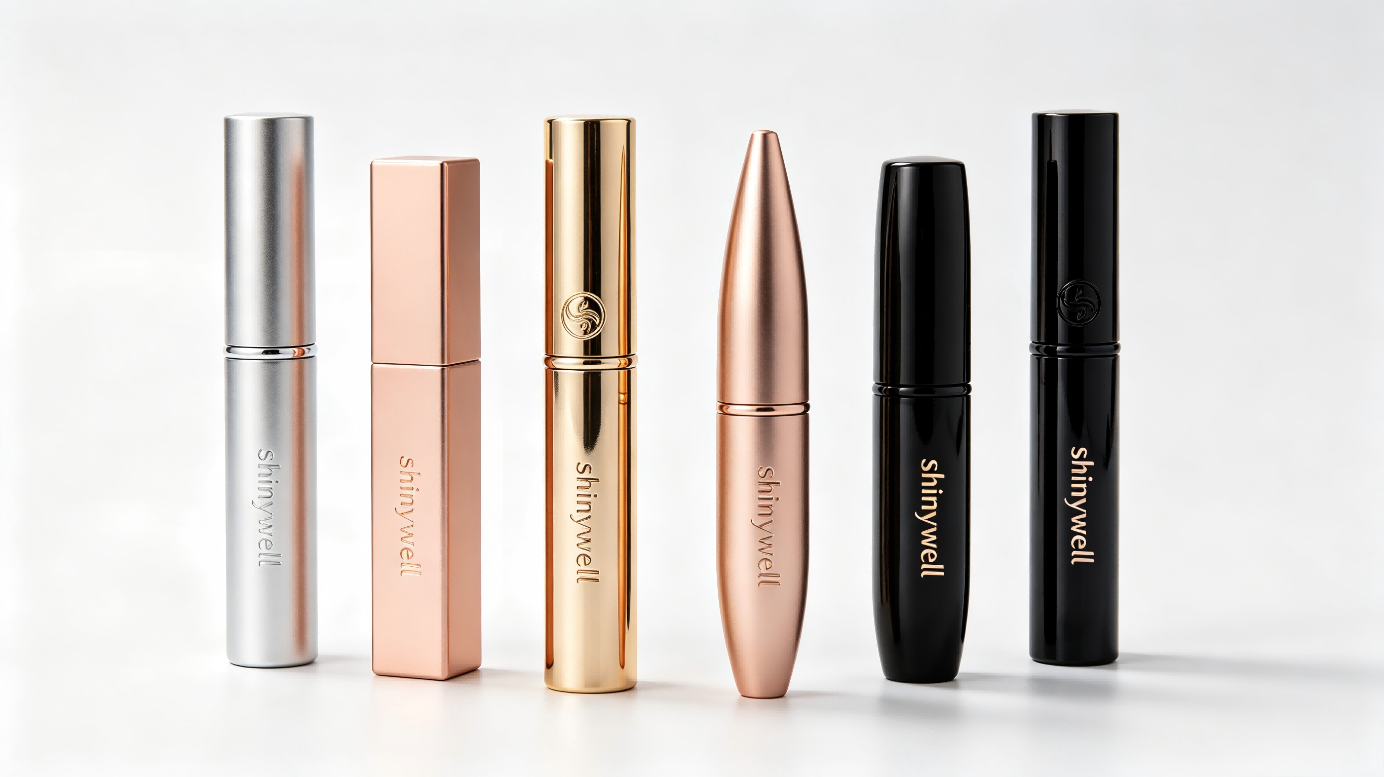 Customized brand of empty mascara tubes, multi-color aluminum/plastic mascara containers